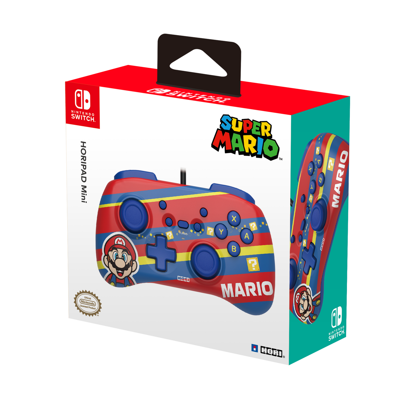 HORI Super Mario HoriPad Mini Wired Controller (Mario) /Switch - New