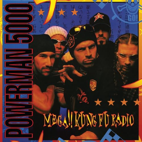 POWERMAN 5000 - MEGA!! KUNG FU RADIO (BLUE WITH BLACK SWIRL VINYL) - Vin
