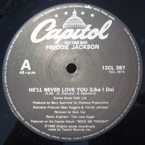 Freddie Jackson - He'll Never Love You (Like I Do) - Used Vinyl Recor
