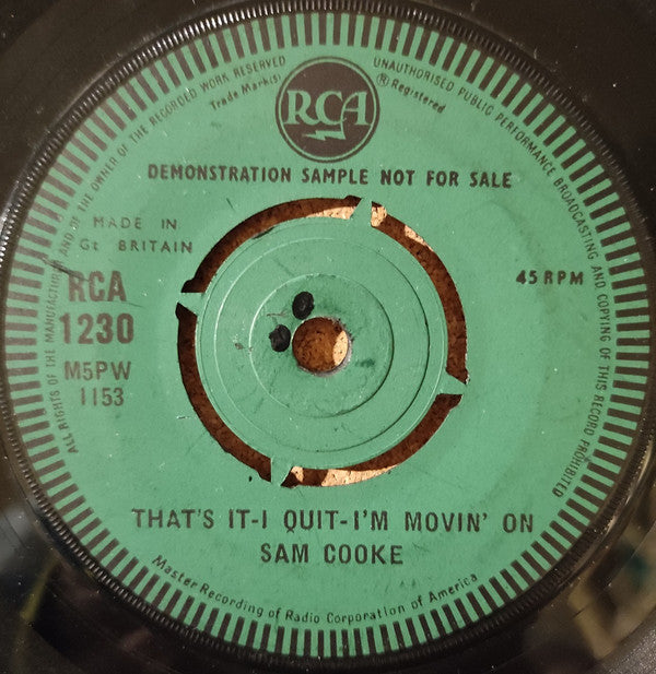 Sam Cooke - That's It - I Quit - I'm Movin' On - Used Vinyl R