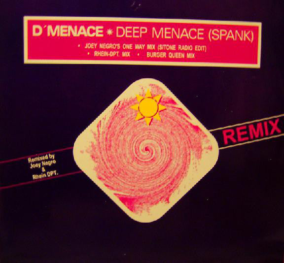D'Menace - Deep Menace (Spank) - Used Vinyl Record 12"