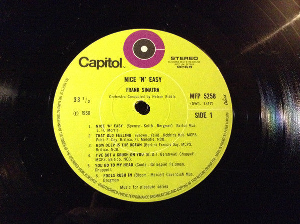Frank Sinatra - Nice 'N' Easy - Used Vinyl Record