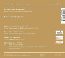 MARIE ROSA GUNTER - KOSMOS UND FRAGMENT - CD