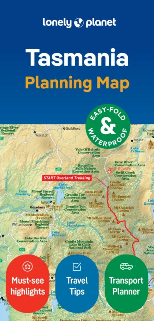 Lonely Planet - Tasmania Planning Map - New Sheet map