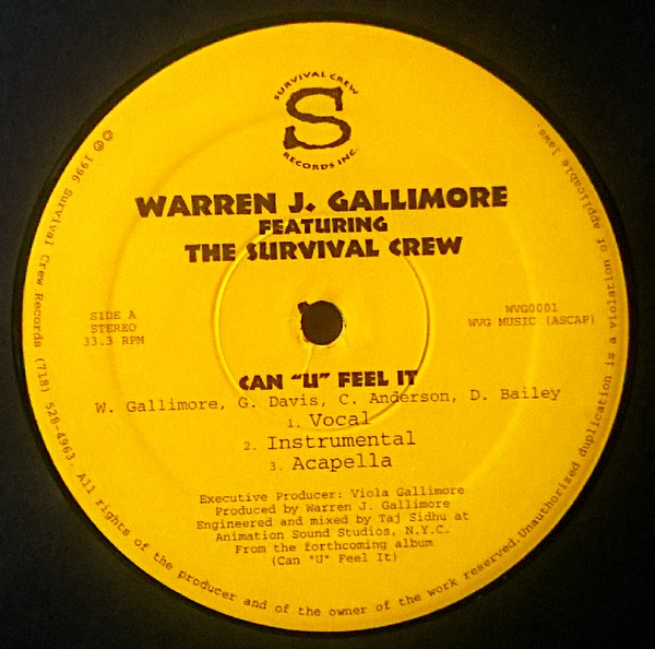 Warren J. Gallimore - Can "U" Feel It - Used Vinyl Record 12"