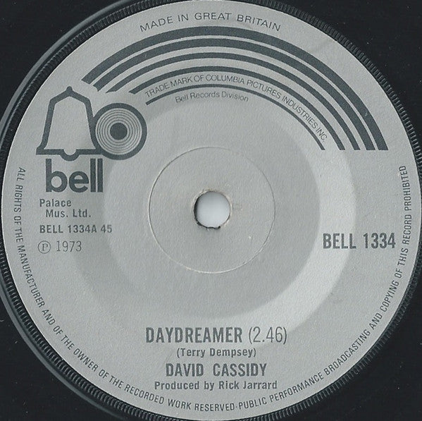 David Cassidy - Daydreamer - Used Vinyl Record 7"