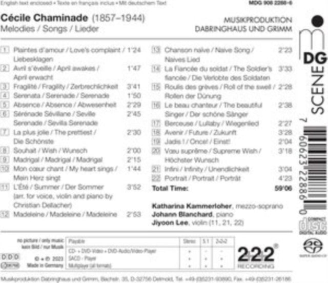 Cecile Chaminade: Saisons d'amour - CD