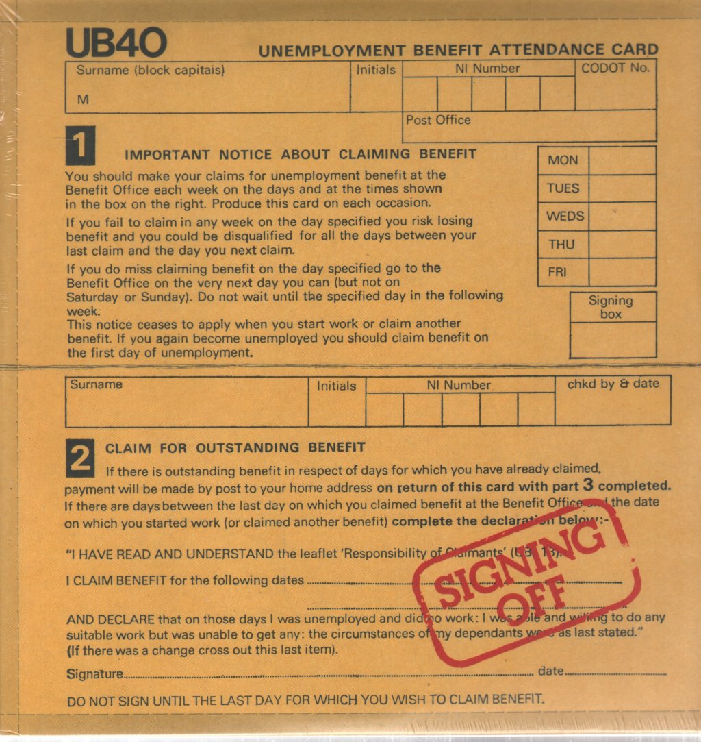 UB40 - Signing Off - Vinyl Record 12 Album Coloured Vinyl"
