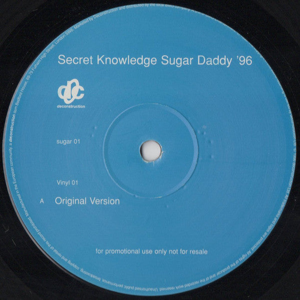 Secret Knowledge - Sugar Daddy '96 - Used Vinyl Record 12"