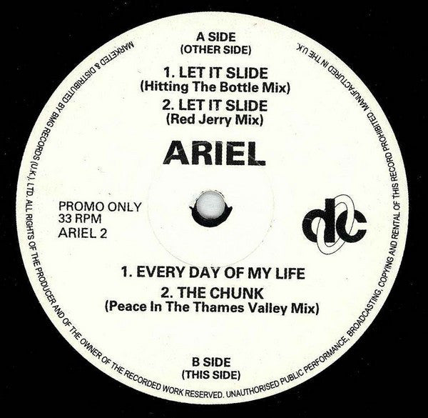 Ariel - Let It Slide - Used Vinyl Record 12"