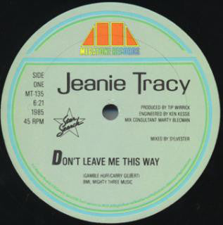 Jeanie Tracy - Don't Leave Me This Way - Used Vinyl Record 12"