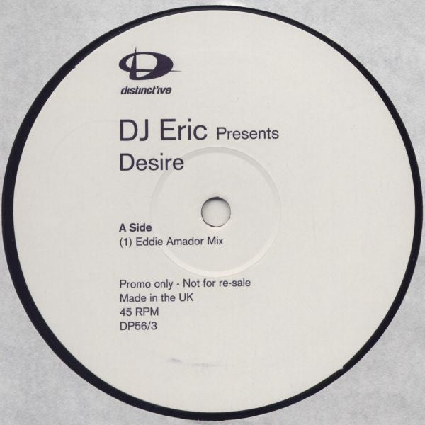DJ Eric - Desire - Used Vinyl Record 12"