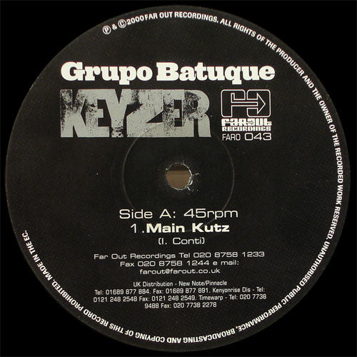 Grupo Batuque - Keyzer (Kenny Dope Remixes) - Used Vinyl Record 12"