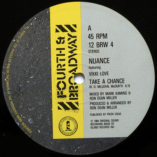 Nuance - Take A Chance - Used Vinyl Record 12"