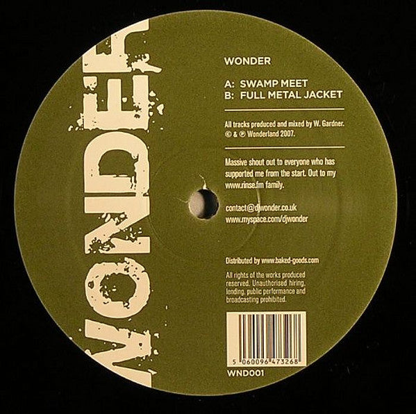 DJ Wonder - Swamp Meet / Full Metal Jacket - New Vinyl Record 12"