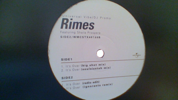 Rimes - It's Over - Used Vinyl Record 12"