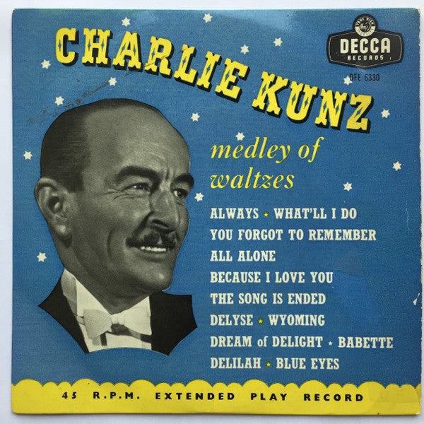 Charlie Kunz - Medley Of Waltzes - Used Vinyl Record 7"