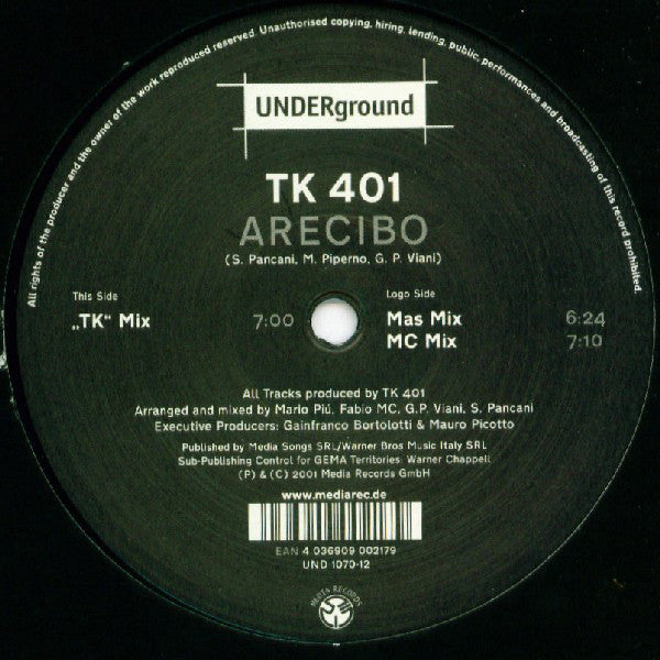 TK 401 - Arecibo - Used Vinyl Record 12"