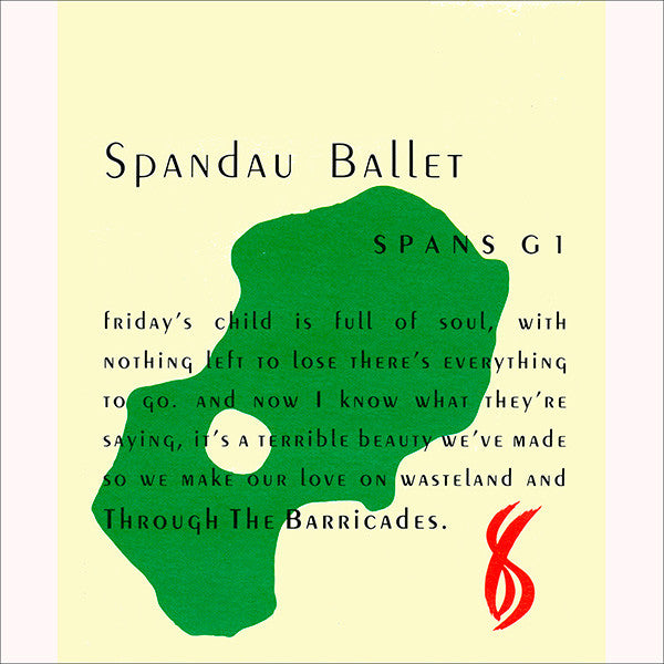 Spandau Ballet - Through The Barricades - Used Vinyl Record 7"