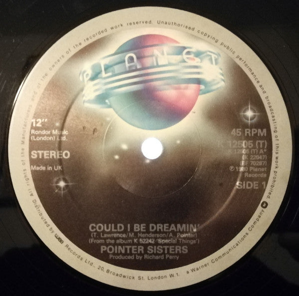 Pointer Sisters - Could I Be Dreamin' - Used Vinyl Record 12"