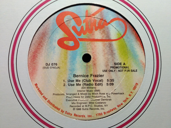 Bernice Frazier - Use Me - Used Vinyl Record 12"