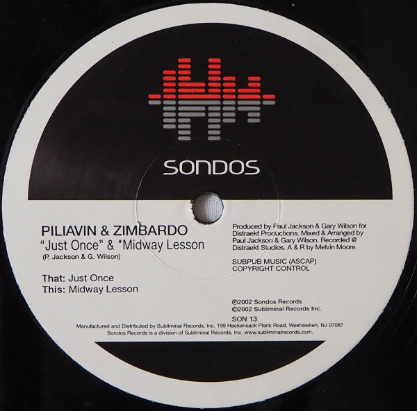 Piliavin & Zimbardo - Just Once - Used Vinyl Record 12"