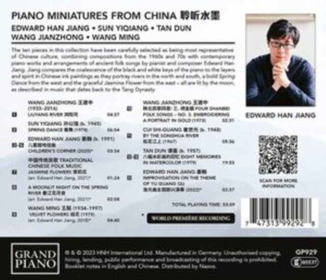 EDWARD HAN JIANG - PIANO MINIATURES FROM CHINA - CD
