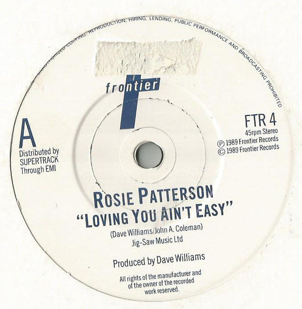 Rosie Patterson - Loving You Ain't Easy - Used Vinyl Record 7"