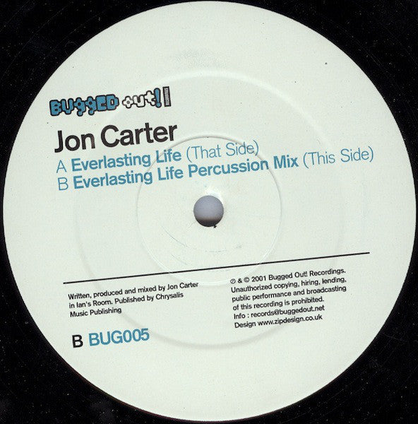 Jon Carter - Everlasting Life - Used Vinyl Record 12"
