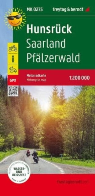 Freytag Berndt - Hunsruck - Saarland - Pfalzerwald, MotorCycle map 1:2