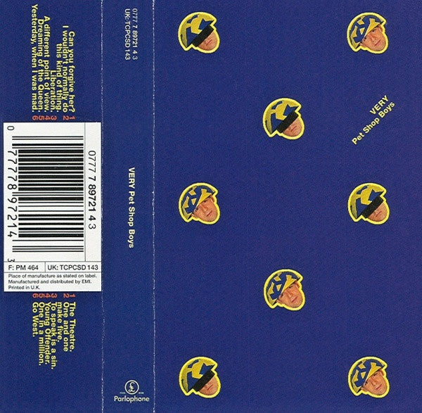 Pet Shop Boys - Very - Used Cassette