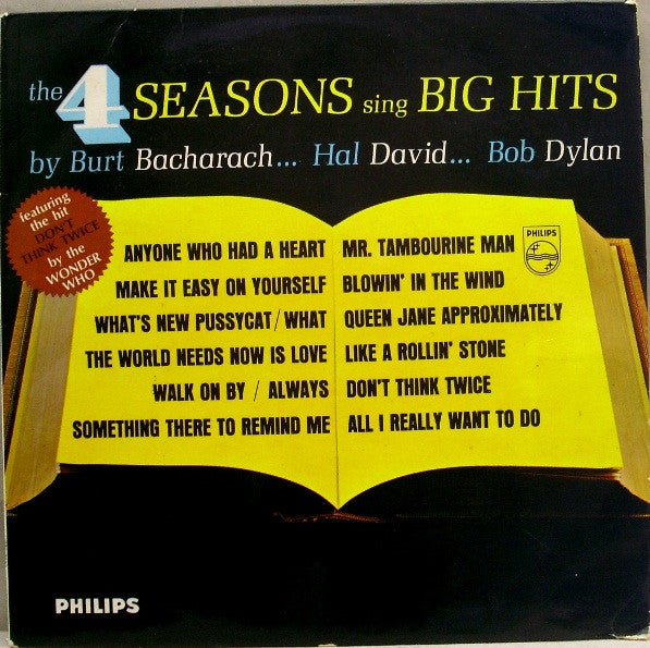 Four Seasons - 4 Seasons Sing Big Hits By Burt Bacharach... Hal Davi