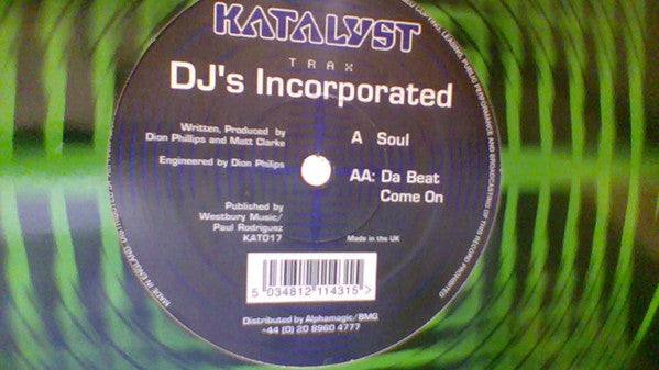 DJ's Incorporated - Soul / Da Beat Come On - Used Vinyl Record 12"