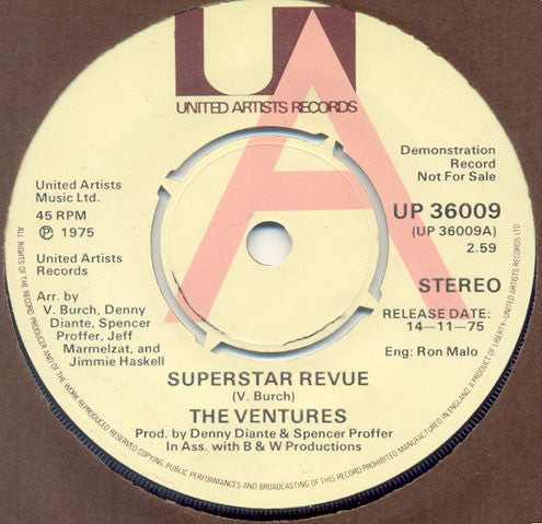 Ventures - Superstar Revue - Used Vinyl Record 7"
