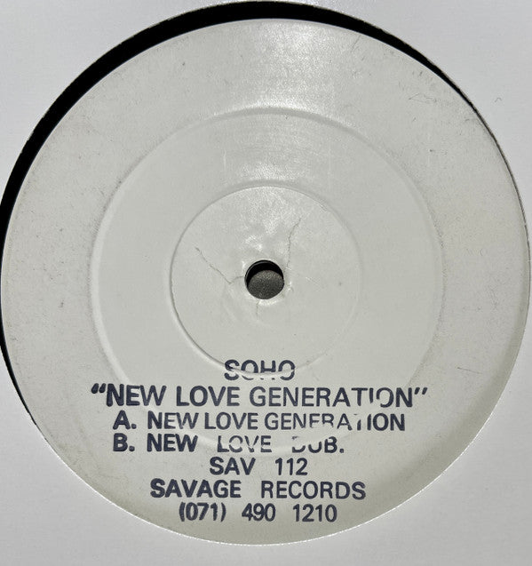 Soho - New Love Generation - Used Vinyl Record 12"