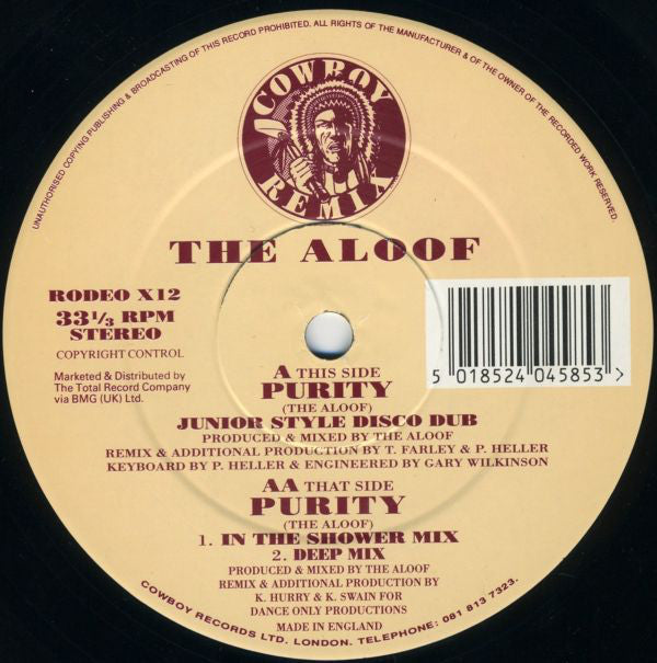 Aloof - Purity (Remixes) - Used Vinyl Record 12"