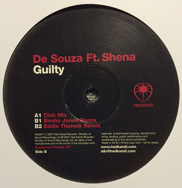 De Souza - Guilty - Used Vinyl Record 12"