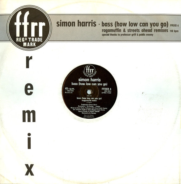 Simon Harris - Bass (How Low Can You Go) (Ragamuffin & Streets Ahead