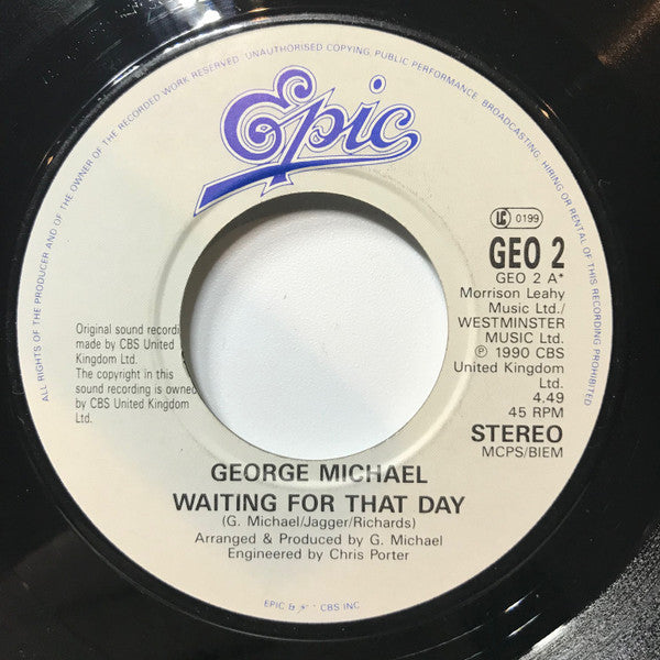 George Michael - Waiting For That Day - Used Vinyl Record 7"