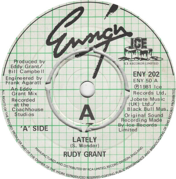 Rudy Grant - Lately - Used Vinyl Record 7"