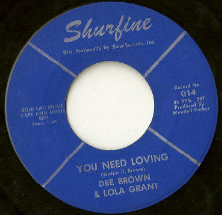 Dee Brown & Lola Gra - We Belong Together / You Need Loving - Used Vi