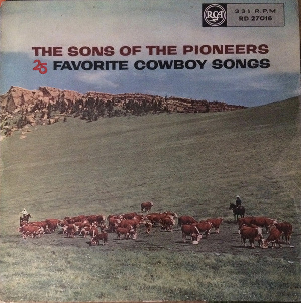 Sons Of The Pioneers - 25 Favorite Cowboy Songs - Used Vinyl Record