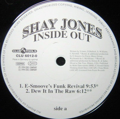 Shay Jones - Inside Out - Used Vinyl Record 12"
