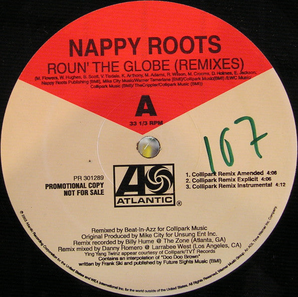 Nappy Roots - Roun' The Globe (Remixes) - Used Vinyl Record 1