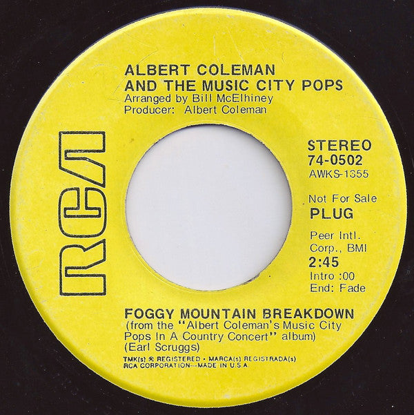 Albert Coleman And T - Foggy Mountain Breakdown / Lonely Trum