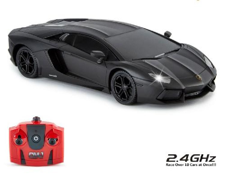Lamborghini - Aventador Radio Controlled Car 1:24 Scale Black - New To