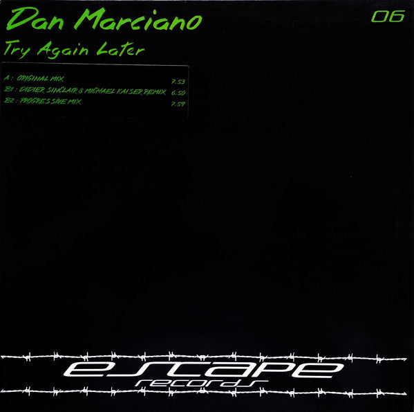 Dan Marciano - Try Again Later - Used Vinyl Record 12"