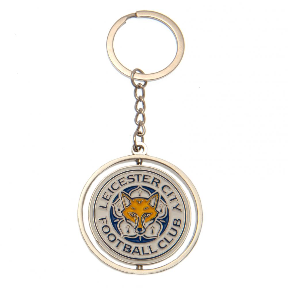 Leicester City FC - Spinner Keyrin - keyrings - K - Approx 45mm x 45mm