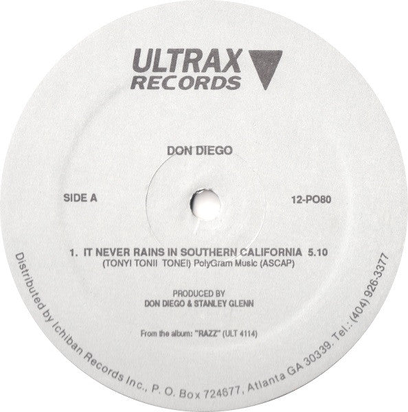 Don Diego - It Never Rains In Southern California - Used Vinyl Record