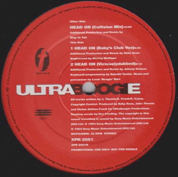 Ultra Boogie - Head On - Used Vinyl Record 12"